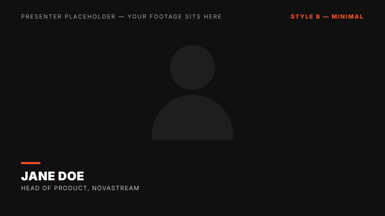 HyperFrames lower third prompt — talking-head overlay