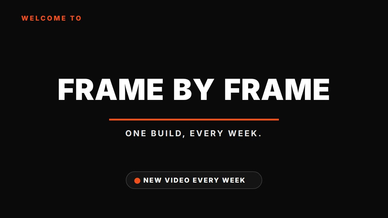 YouTube channel intro — HyperFrames prompt (name sting + tagline)